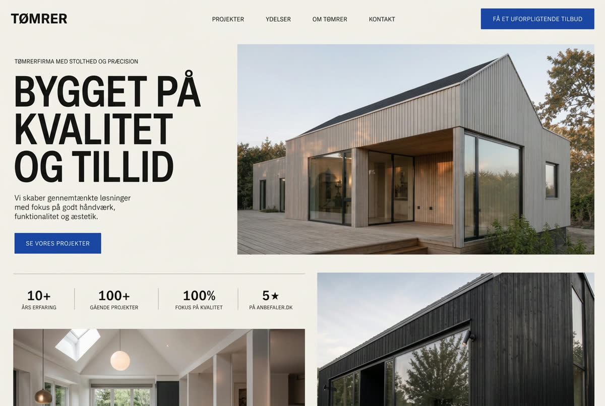 Designkoncept fra NevoSites – Håndværker
